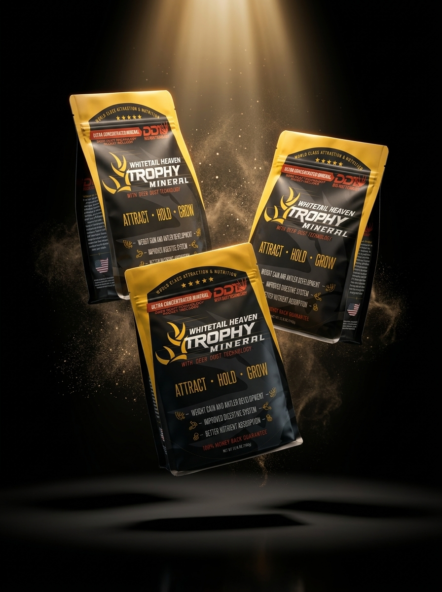 Three Trophy Mineral bags in cinematic lighting