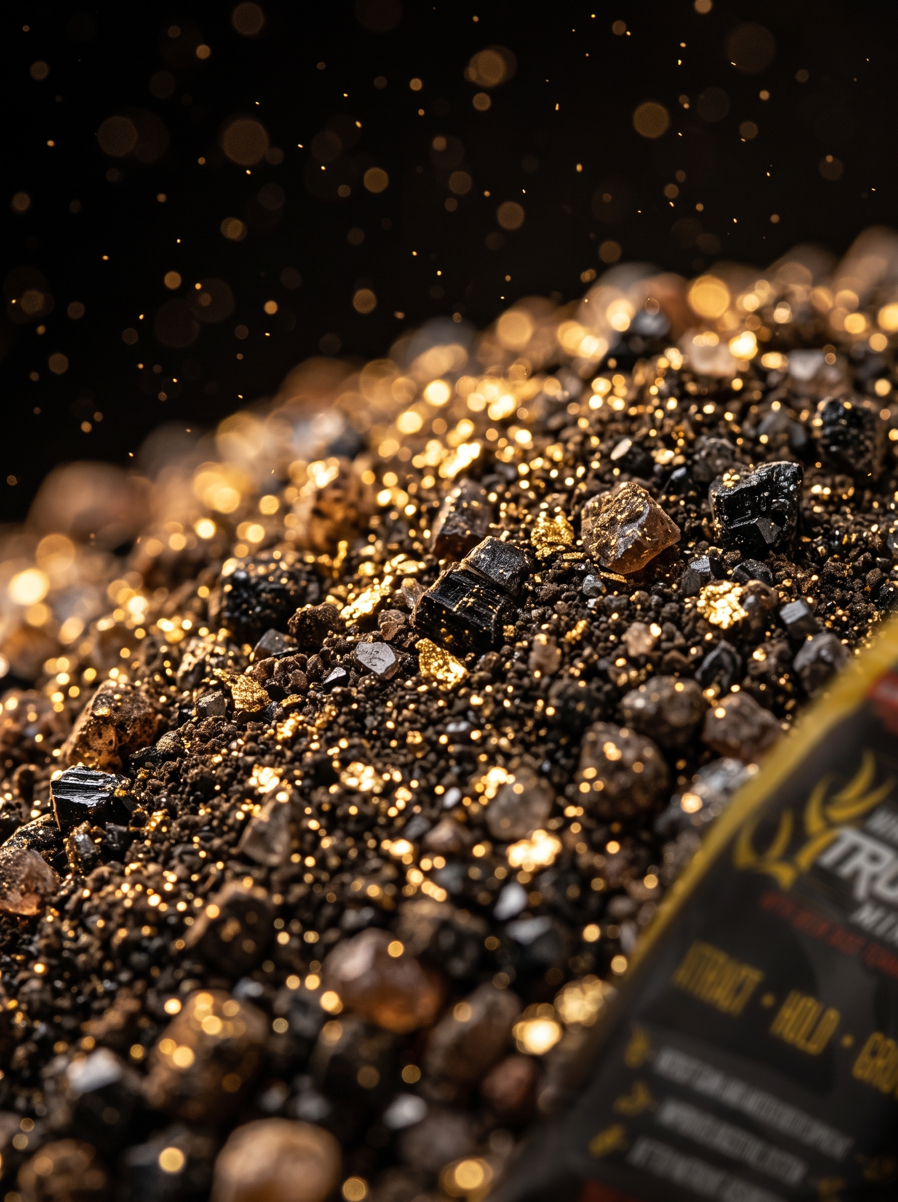 Deer Dust Technology mineral granules — extreme close-up